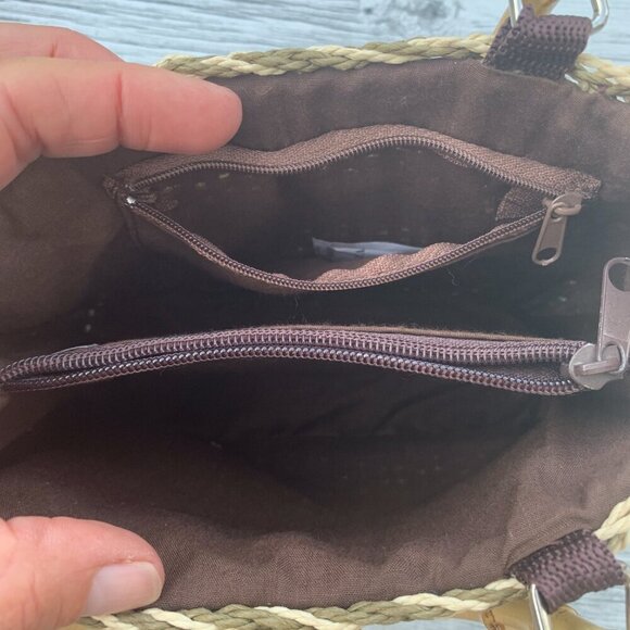 Woven Bamboo Mini Handbag Purse - Picture 6 of 9